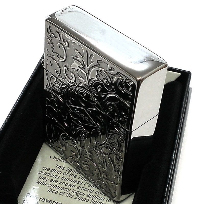 ZIPPO ライター ジッポ 1935 復刻レプリカ シルバー 燻し アラベスク