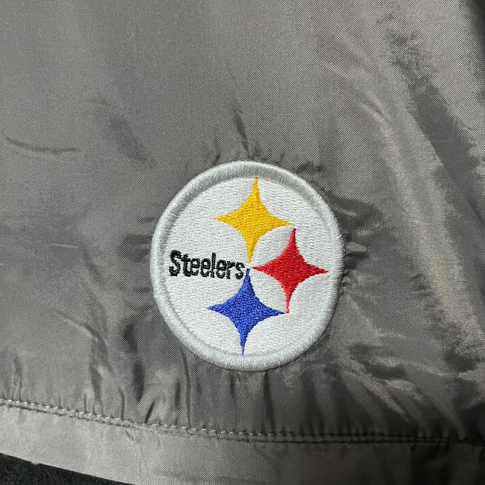 美品】NFL steelers ピッツバーグ・スティーラーズ 異素材 フリース