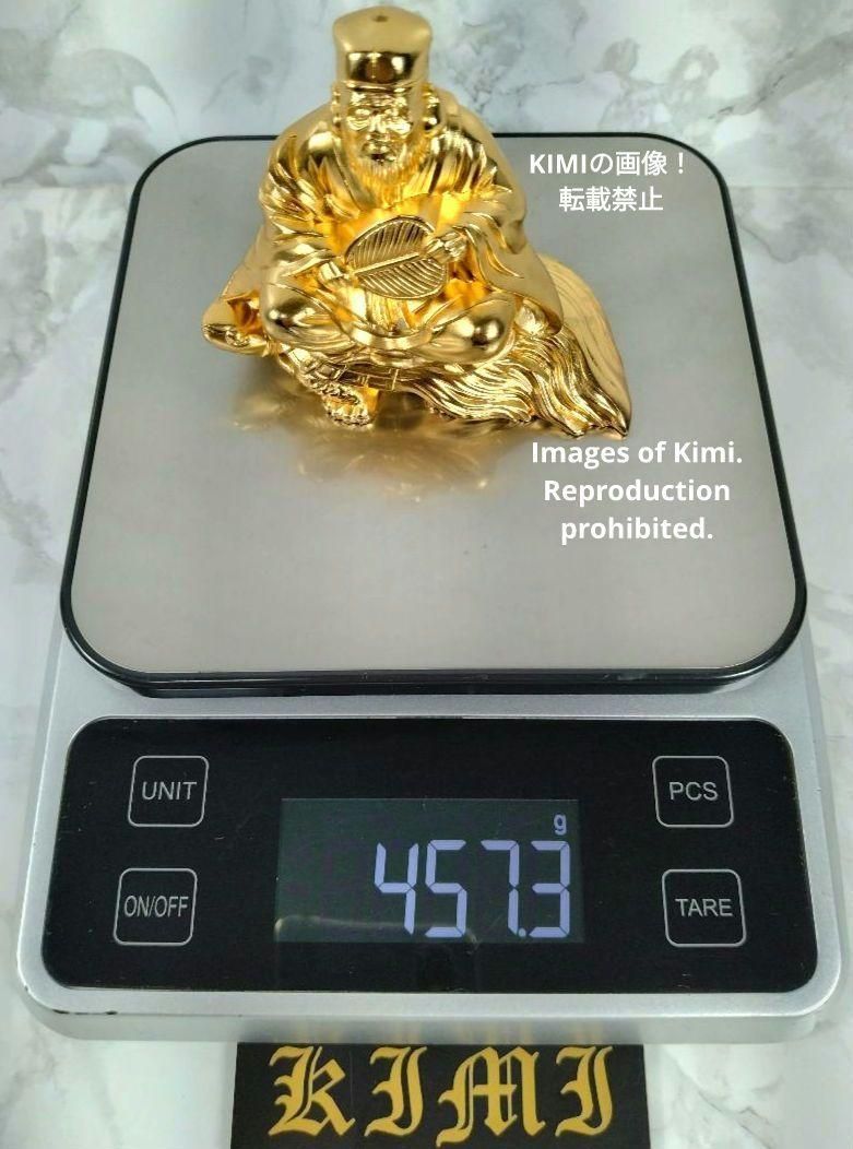 開運七福神 寿老人 （金メッキ/24金）仏師：牧田秀雲 原型＿仏像 置物