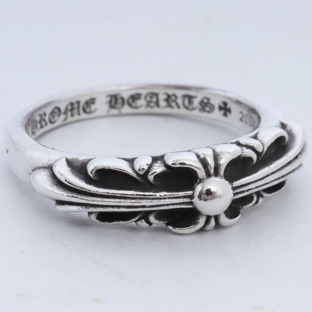 14号 CHROME HEARTS ベビークラシックフローラルクロスリング
