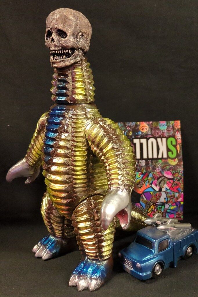 SKULL HEAD BUTT マーミット ドクロ怪獣 茶成型/金/メタ青