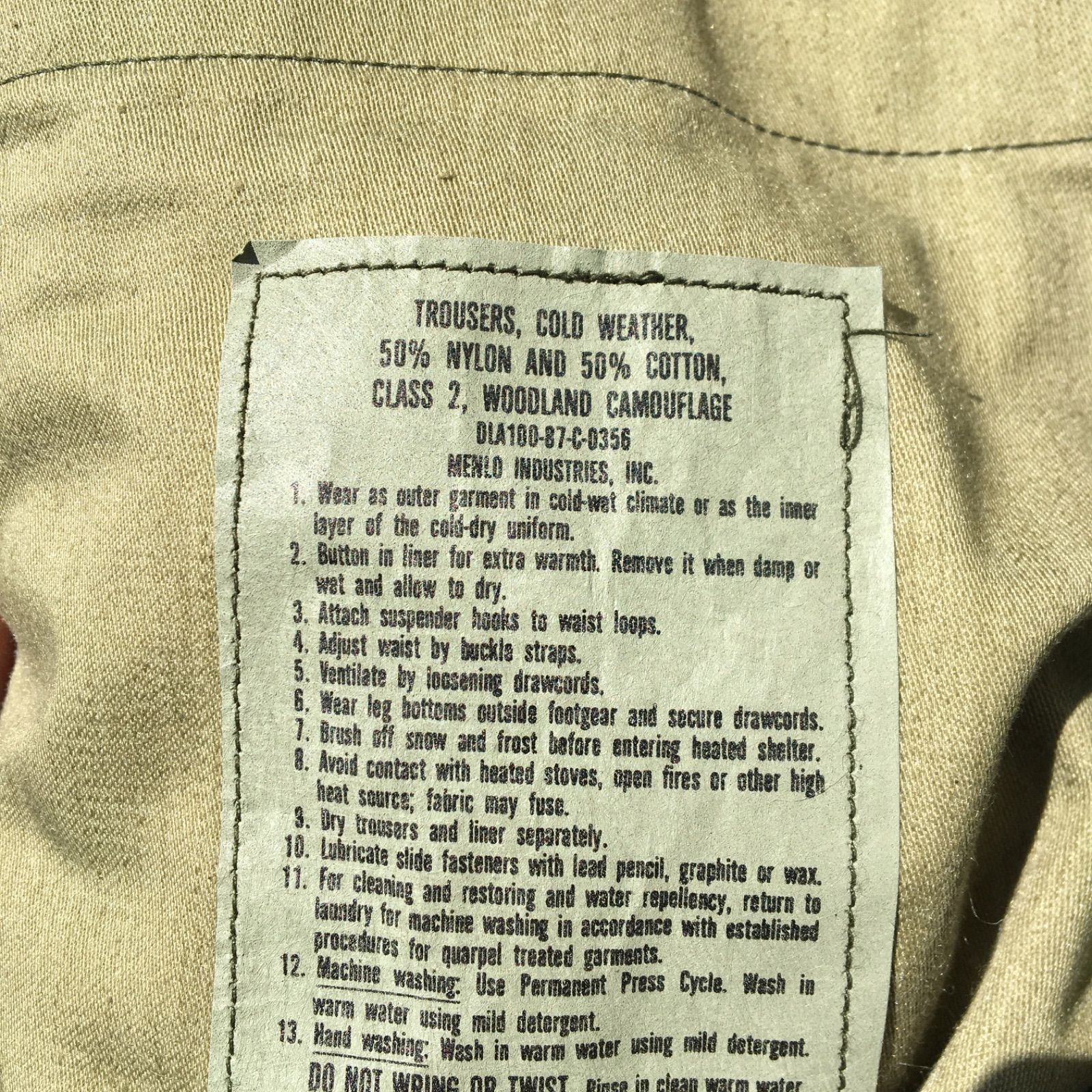 【DEADSTOCK】【US ARMY】80's Vintage 米軍実物 M-65 ウッドランドカモ フィールドカーゴパンツ ミリタリーパンツ US-M-S