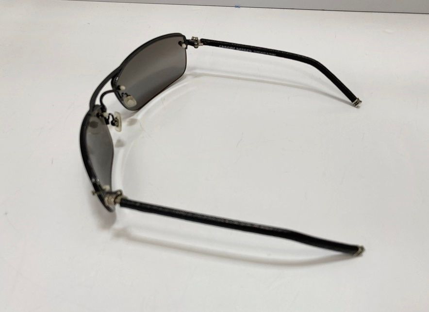 クロムハーツ CHROME HEARTS AMPED BLACK レザーフレーム MADE IN ...