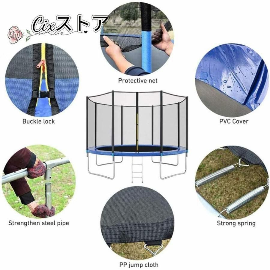 保護ネット ジャンピングマットと春カバーパディングアウトドアトランポリンとトランポリン 子供と大人のためのアウトドアトランポリン 屋外の大型バンジーベ5FT|150cm WHITEMONARCHHOTEL_COM