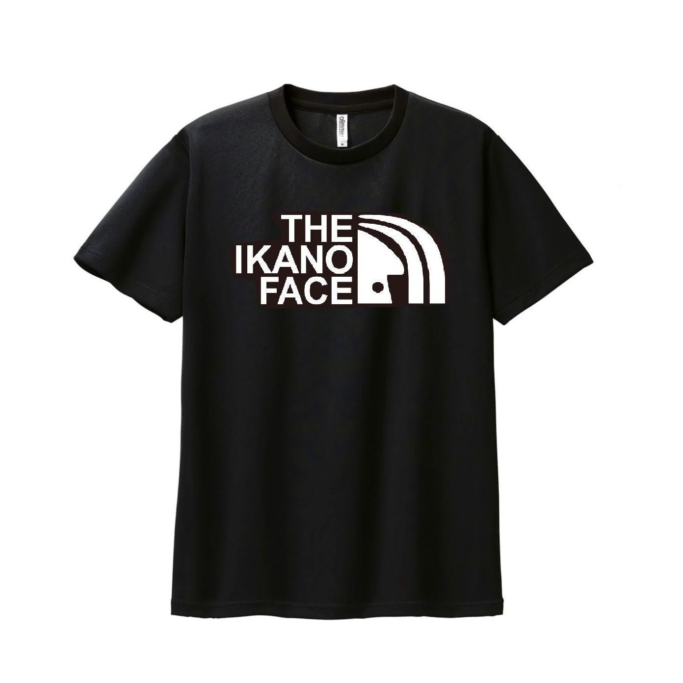 ドライTシャツ「THE IKANO FACE」黒 S・M・L・XL(LL) ザ・イカ