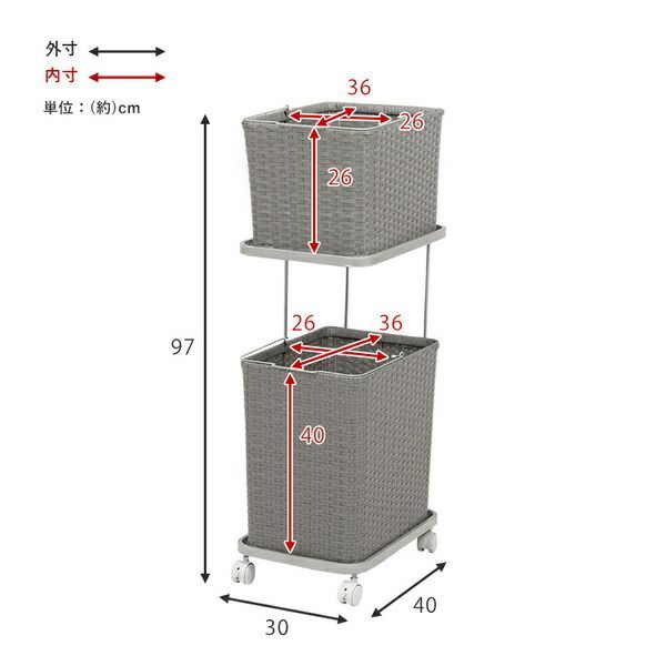 着脱式洗濯かご