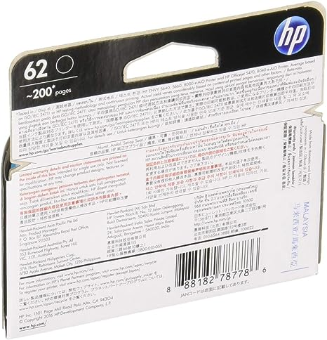 通常 黒 HP HP62 純正 インクカートリッジ 黒 C2P04AA ::80691