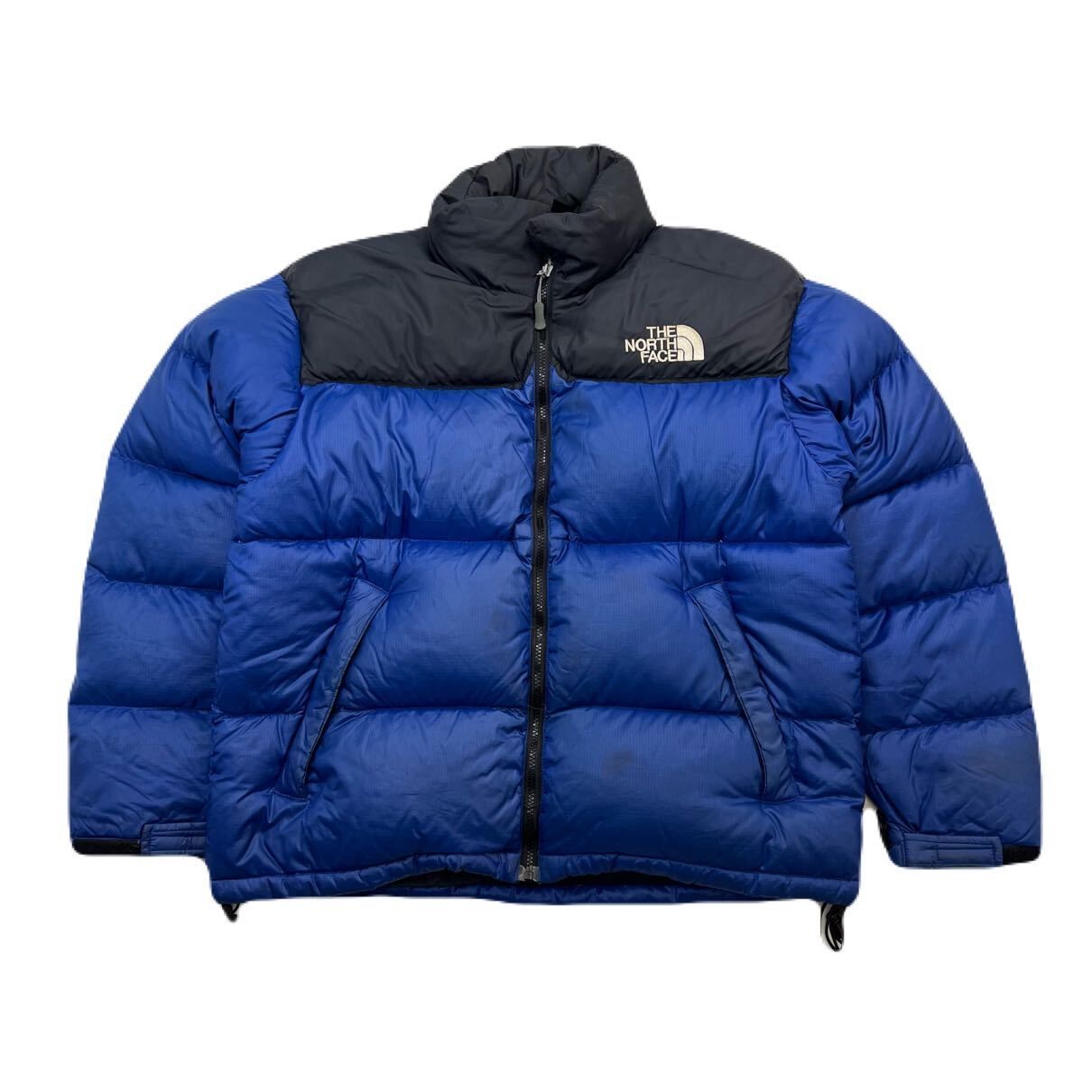 THE NORTH FACE ダウンジャケット M ブルー/ブラック　ヌプシ ノースフェイス 700FP ヌプシ ダウンジャケット ブルー ブラック