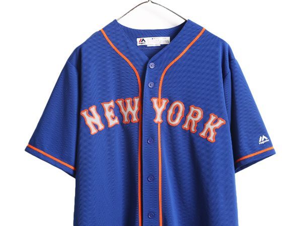 お得なクーポン配布中!】 MLB オフィシャル Majestic メッツ ベースボール シャツ メンズ L / ユニフォーム ゲームシャツ  メジャーリーグ 半袖シャツ 大リーグ 野球 - メルカリ