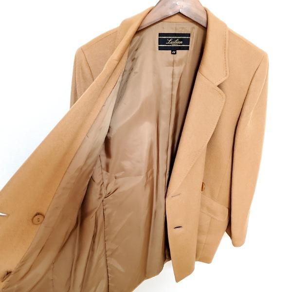 wnc レリアン Leilian ジャケット 11 茶 ダブルボタン Jules Tournier