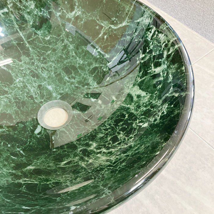 アウトレット 洗面ボール ガラス 陶器 縦約420mm×横約420mm×厚み約160mm 手洗鉢