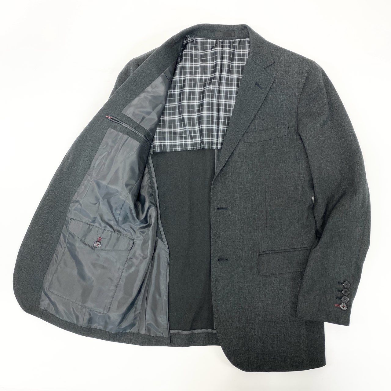 70j15 BLACK LABEL CRESTBRIDGE ブラックレーベル クレストブリッジ テーラードジャケット ジャケット 51D32-403-08 Mサイズ グレー メンズu02t