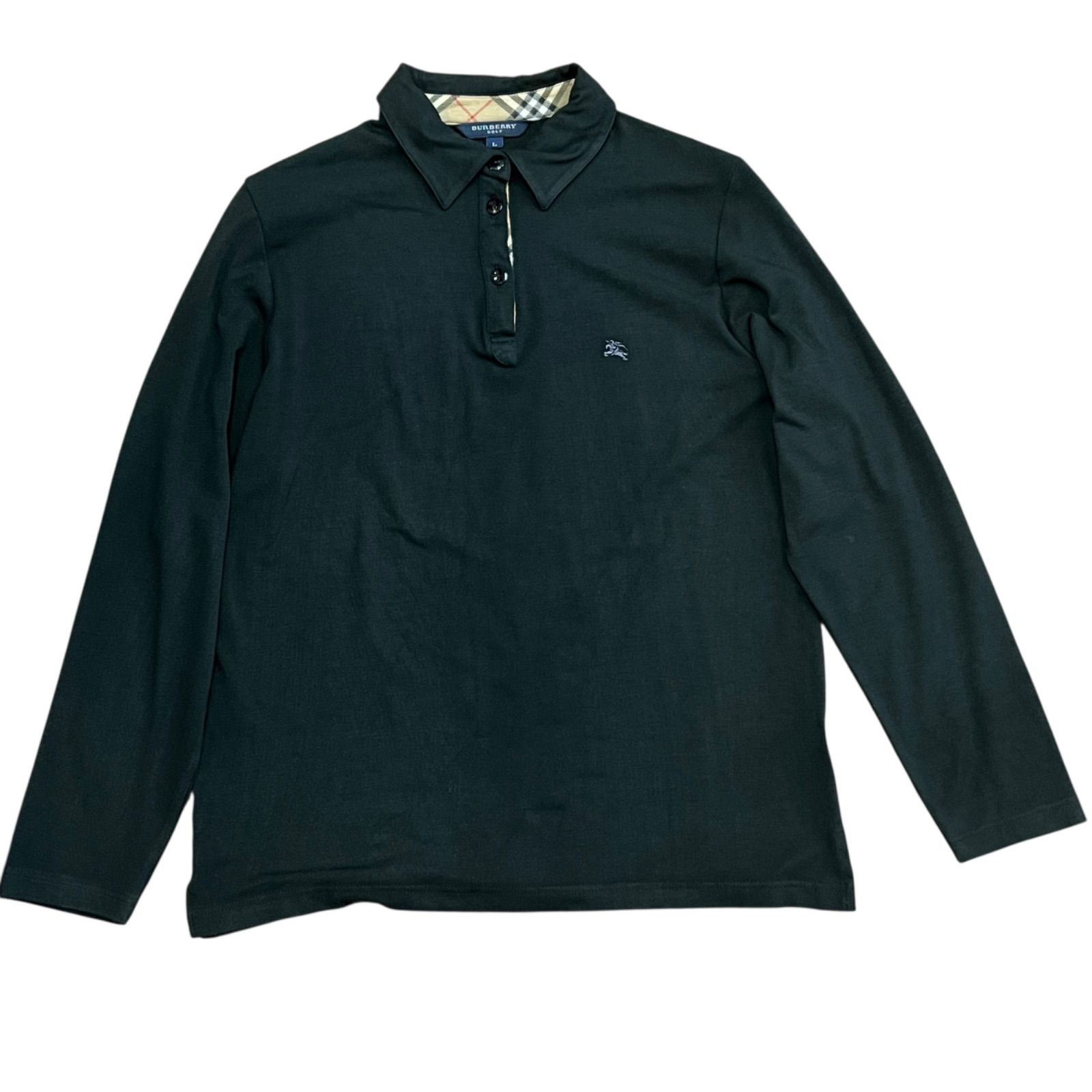 管32972】BURBERRY GOLF バーバリー ゴルフ 長袖ポロシャツ L