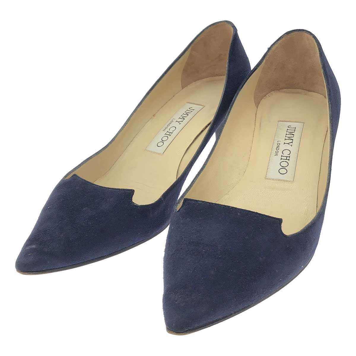 JIMMY CHOO ジミー チュウ ポインテッドトゥスウェードパンプス 