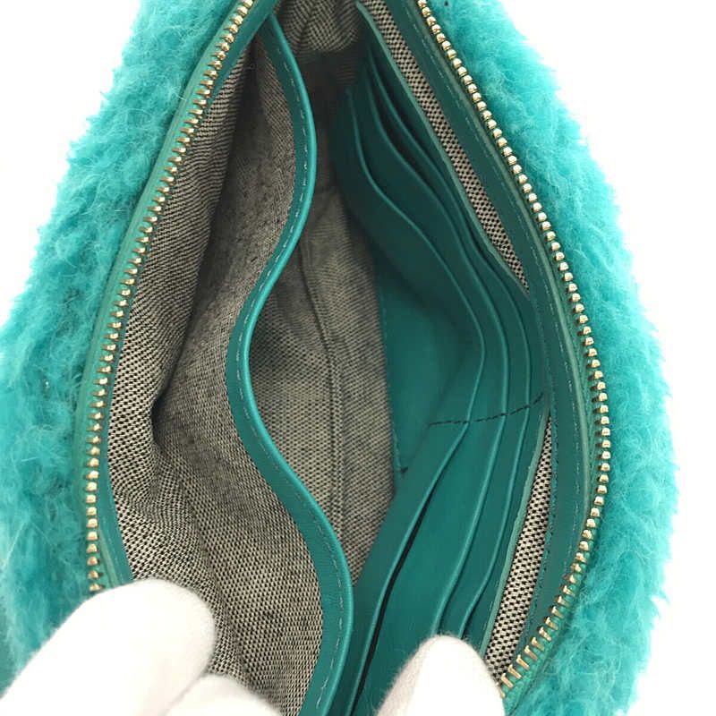 【美品】  Max Mara / マックスマーラ | テディ ウォレットバッグ ボア ショルダーバッグ | ターコイズ | レディース 美品】 Max Mara / マックスマーラ | テディ ウォレットバッグ ボア