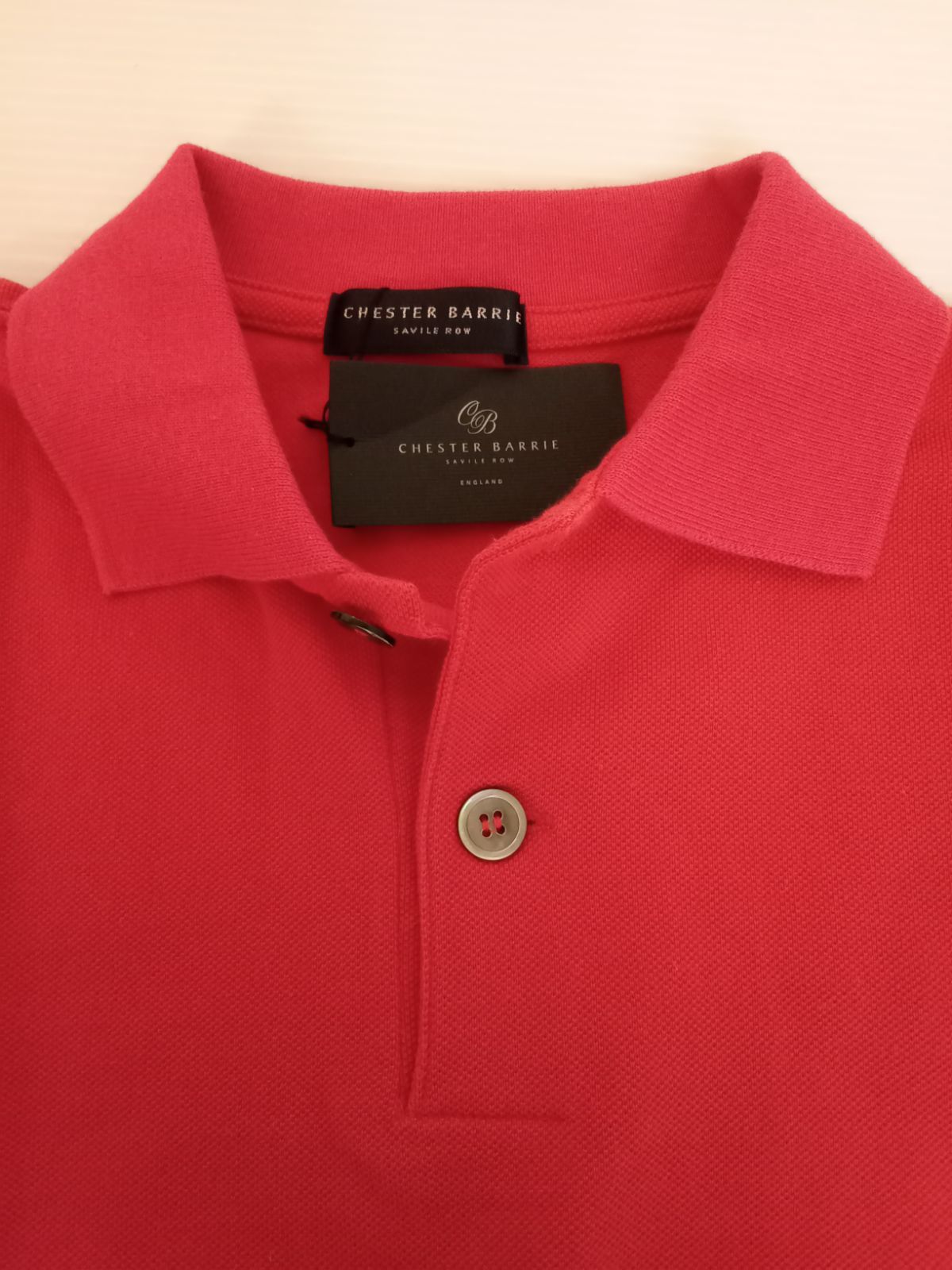 CHESTER BARRIE/チェスターバリー ポロシャツ サイズ36 赤【中古品 