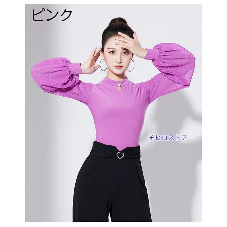 ドット柄 ダンス用シャツ