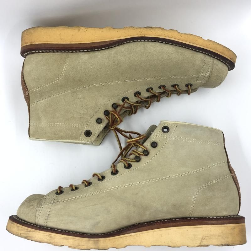 中古】CHIPPEWA モンキーブーツ 91073 スエード ベージュ 8EE 26cm