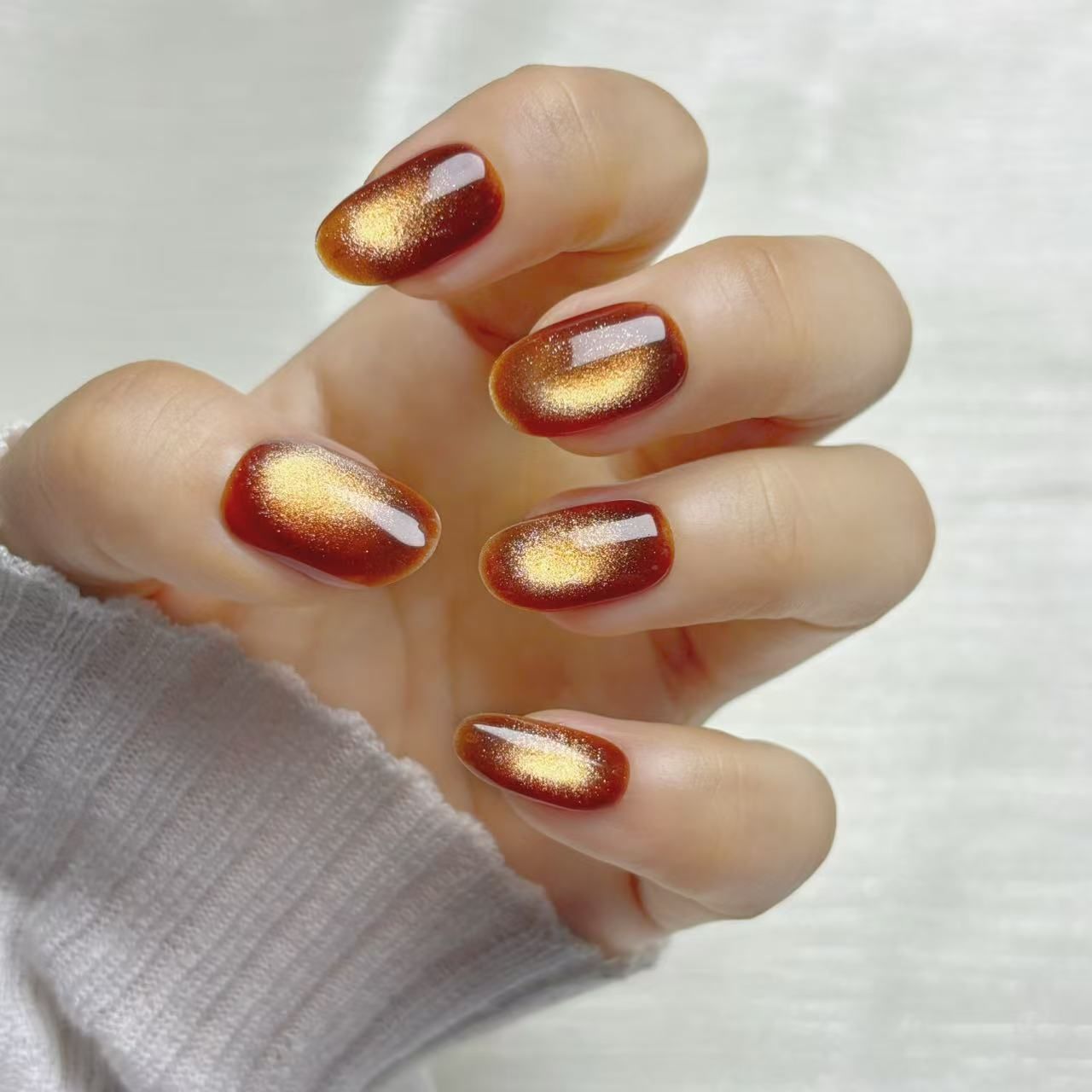 OHMI GALLERY マグネットネイルチップ ショートオーバル ワンカラー