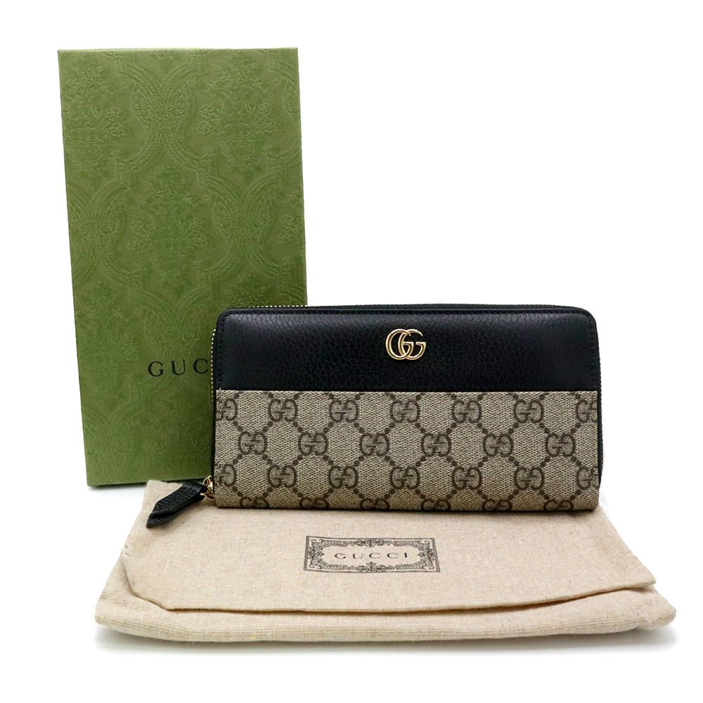 グッチ 未使用 財布 GUCCI 長財布/ラウンドファスナー式 GG