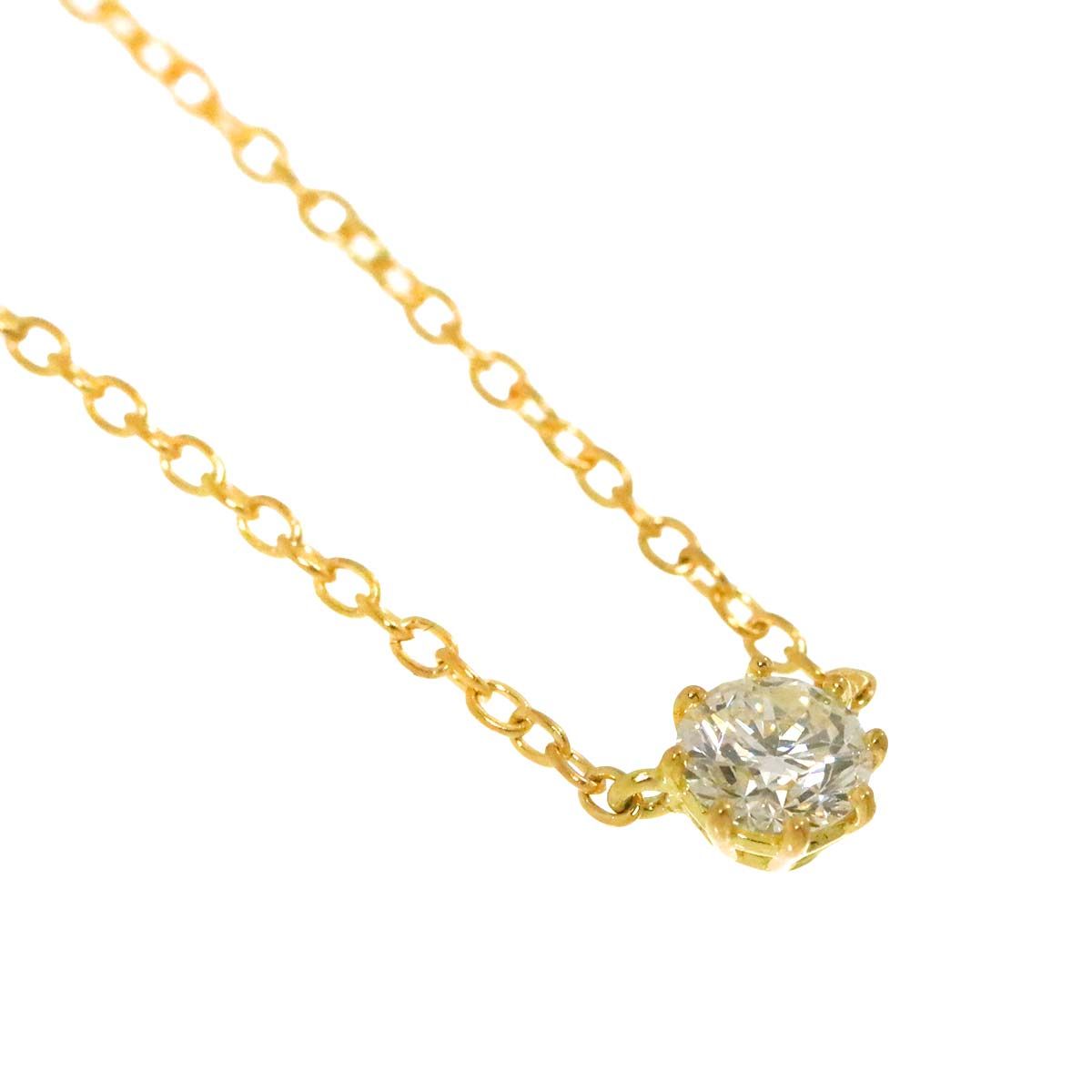 アーカー AHKAH ダイヤ 0.15ct ネックレス 40cm K18 YG イエロー アーカー AHKAH ダイヤ 0.15ct ネックレス 40cm K18 YG イエロー