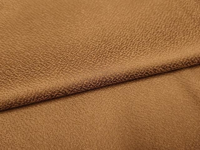 平和屋着物○上質な色無地 花地紋 蜂蜜色 正絹 逸品 AABC1728ph