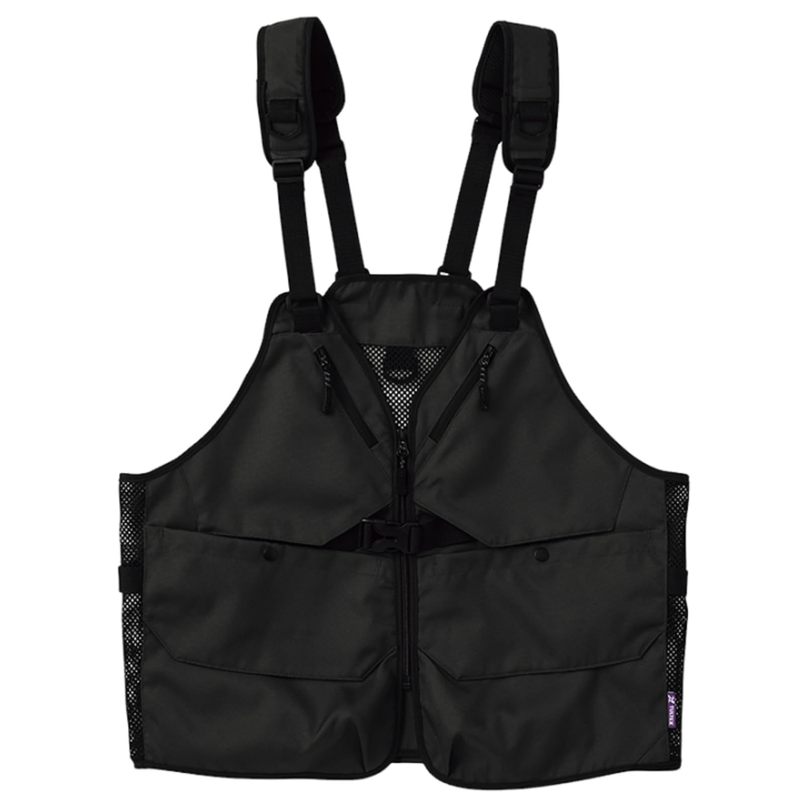 ブラック_L [EVERSOUL] キャンプ アウトドア メンズ ベスト 夏 フェス フィッシングベスト ガーデニング カメラマン 多ポケット アーミーベスト 着るカバン メッシュ ブラック Lサイズ
