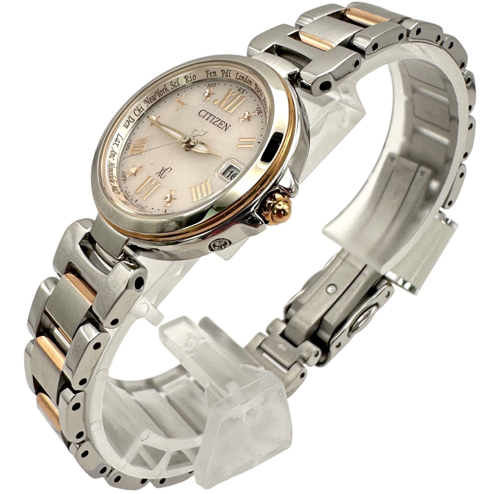 CITIZEN】 シチズン XC EC1034-59W エコドライブ 電波ソーラー 電波 