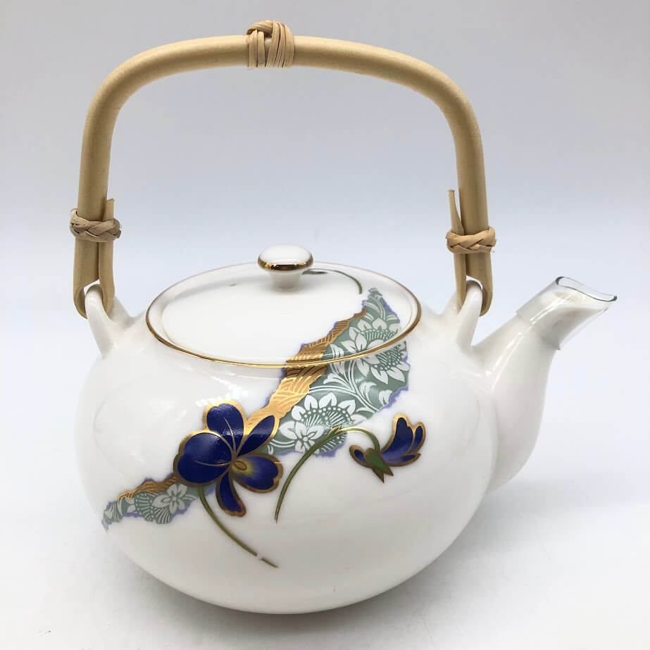 茶器揃え 土瓶 湯呑 セット黄釉白流し 白山陶器 有田焼 仙茶 汲出し ss7776 【未使用品】 有田焼 昇龍釜 土瓶茶器揃 金彩 すみれ