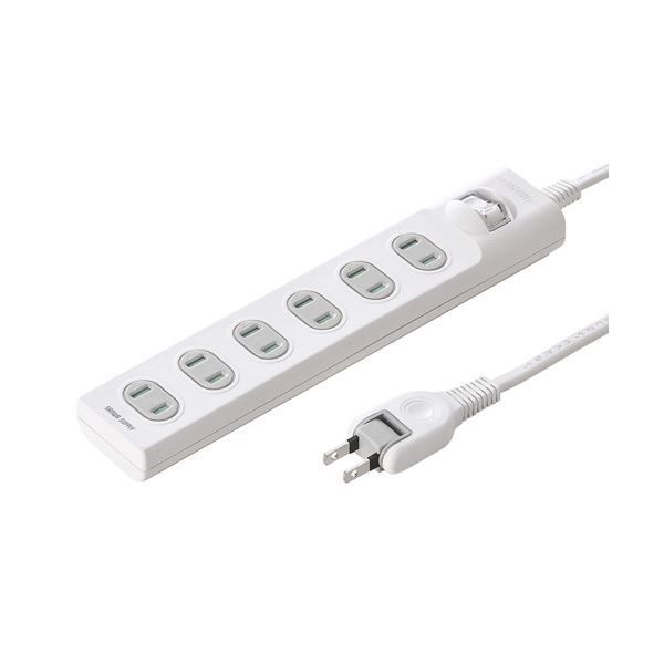 (まとめ)サンワサプライ 火災予防安全タップ TAP-TSH63SWN【×2セッ