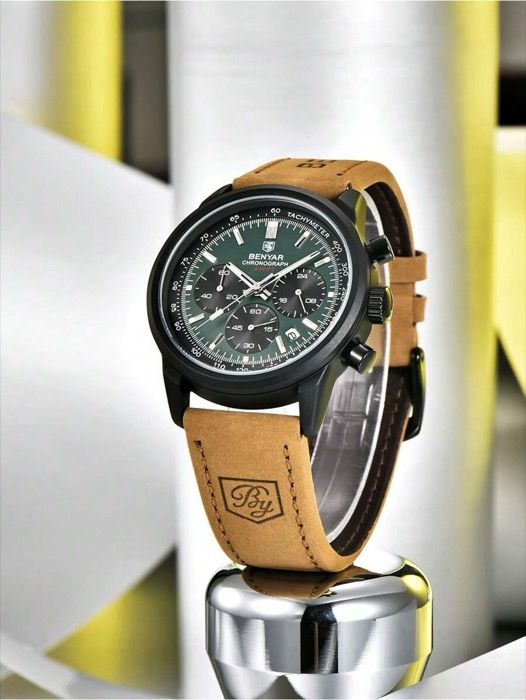 腕時計 メンズ クォーツ メンズ腕時計 クロノグラフ スポーツ ステンレススチール ファッション レザー ルミナス クォーツ時計 -5188