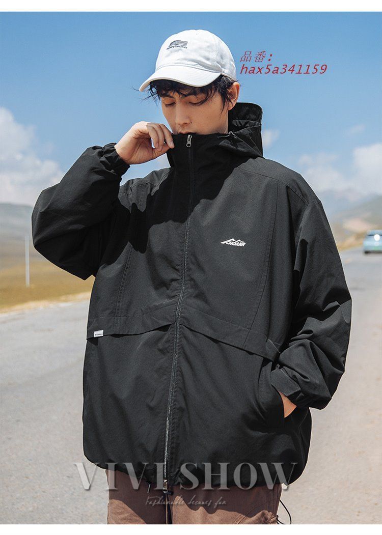 メンズ 裏起毛 防寒 マウンテンアウター 通気性 シンプル 防風 アウトドア 日よけ hax5a341159 KANDAIZUMI_COM