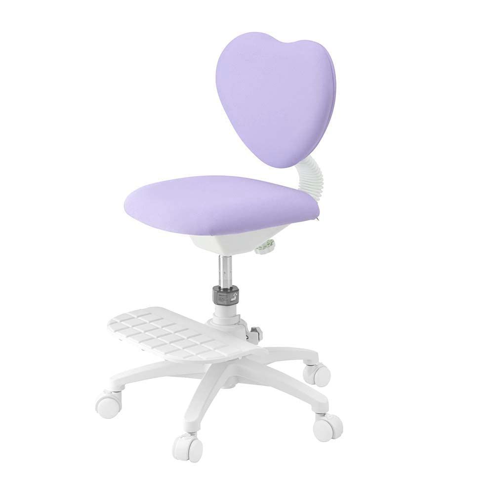 イトーキ 学習椅子 ハートチェア KS3-4 パープル【 スライド傾斜機能/快適な座り心地・こだわりの座面/ゆったり足置きステップ/座面の回転止め / 360回転/座面上下昇降/かんたん組立 / イトー
