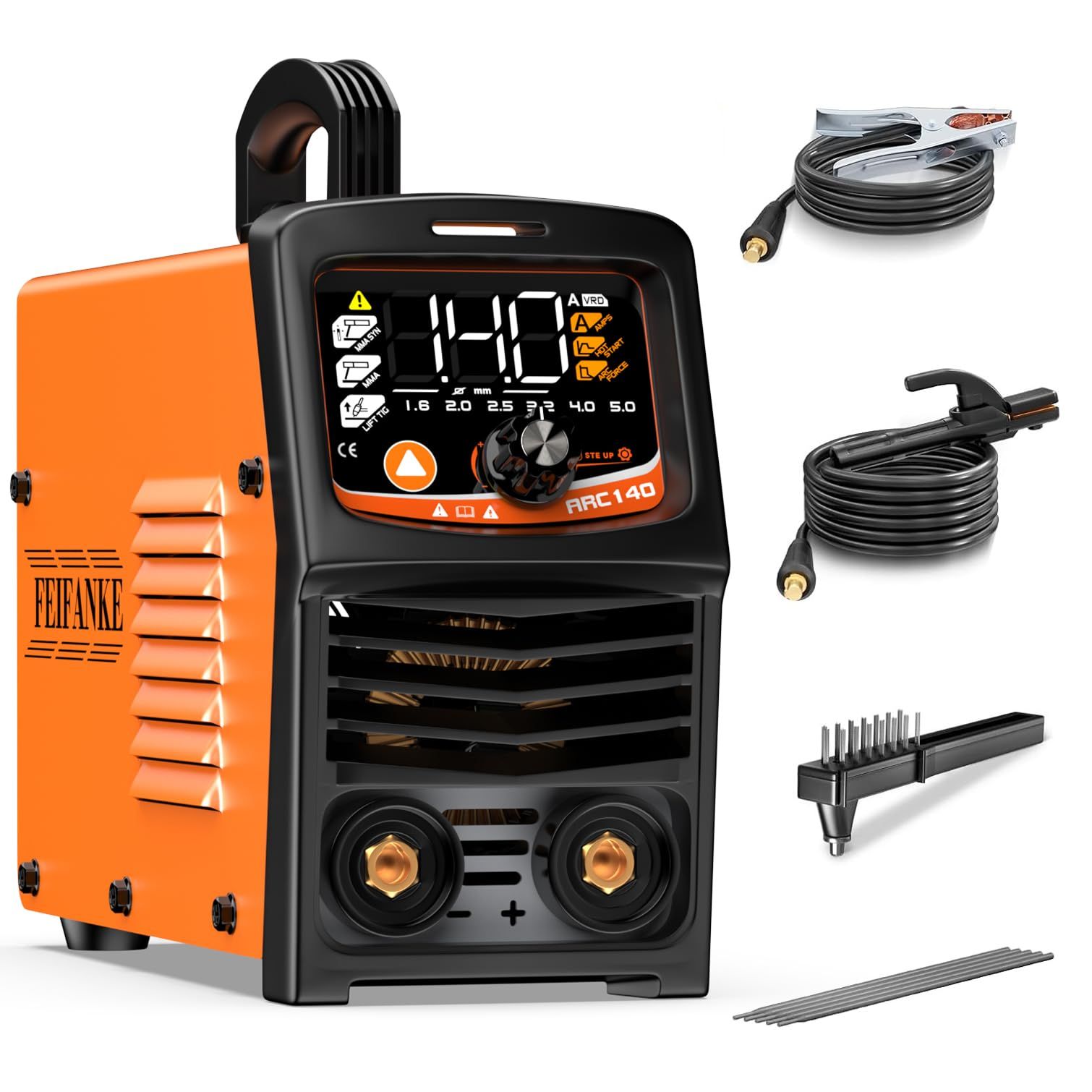 FEIFANKE 溶接機100V 140A 1台3役 TIG|MMA兼用簡易ホットスタート IGBTインバーター DIY 初心者向け 液晶表示 軽量 家庭用インバーター直流 定格使用率60％ 小型ポータブル ARC140