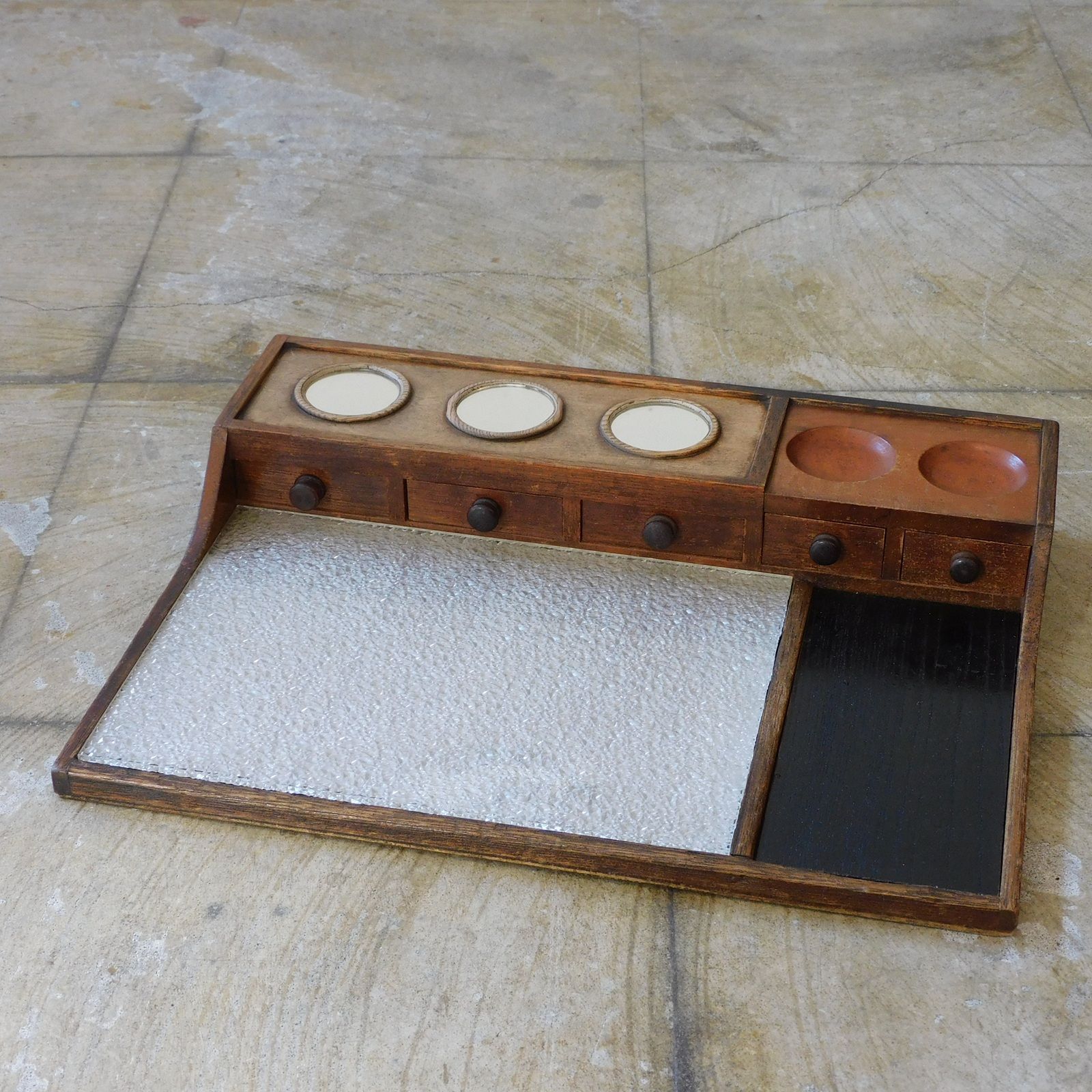 戦前 時計屋さんの作業台 HK-a-05581 | 展示台 昭和 時計屋 古道具