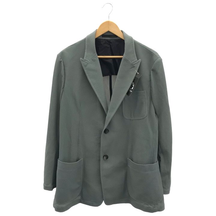 GIORGIO ARMANI ジョルジオアルマーニ ９SGGG076 テクニカルワッフルファブリック テーラードジャケット メンズ グリーン 56R
