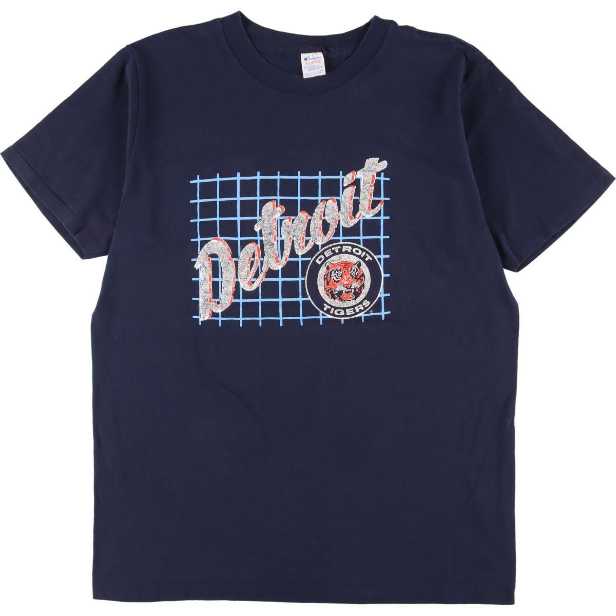 古着 80年代 チャンピオン Champion トリコタグ MLB DETROIT TIGERS デトロイトタイガース スポーツプリントTシャツ  USA製/eaa261004