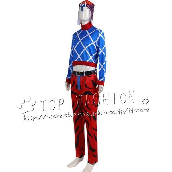 ジョジョの奇妙な冒険 黄金の風 グイード?ミスタ コスプレ衣装 ウィッグ 靴 道具別売り