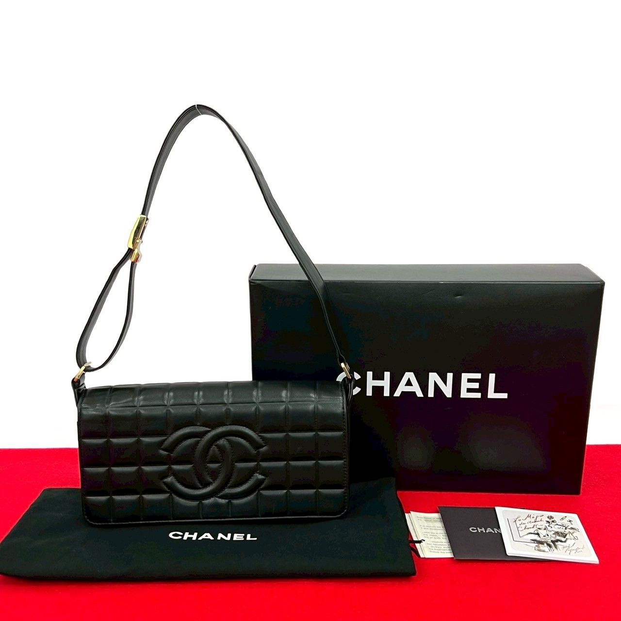 CHANEL シャネル ロゴプレート チョコバー スカート 42 CHANEL