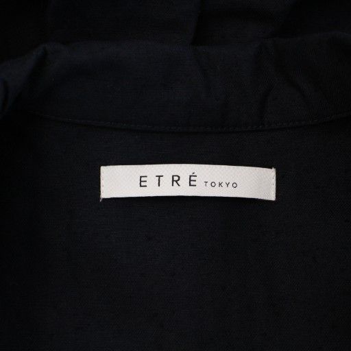  エトレトウキョウ ETRE TOKYO 24 AW シャツ ブラウス チュニック 長袖 レギュラー 無地 ワン F 黒 ブラック -0 BB 長袖 シャツ ブラウス