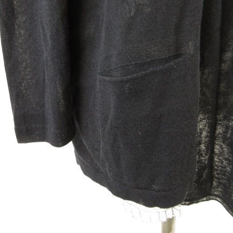 【中古】アルバロッサ alba Rossa カーディガン 長袖 レース 黒 44 *T456 レディース アルバロッサ alba Rossa カーディガン 長袖 レース 黒 44 *T456