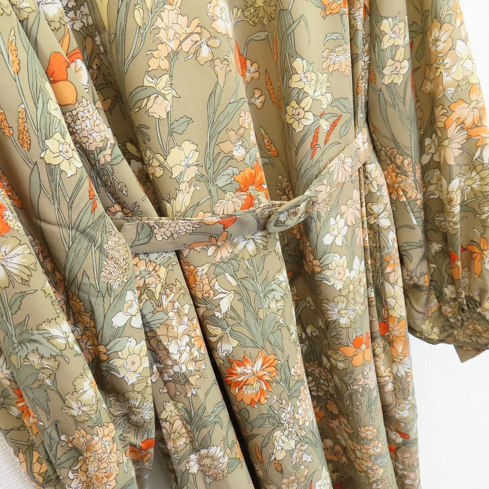 vivid fancy ハナエモリ 花柄 ヴィンテージ ワンピース ロング  