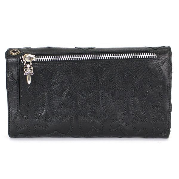 銀座店 クロムハーツ 美品 ウェーブウォレット 長財布 88036