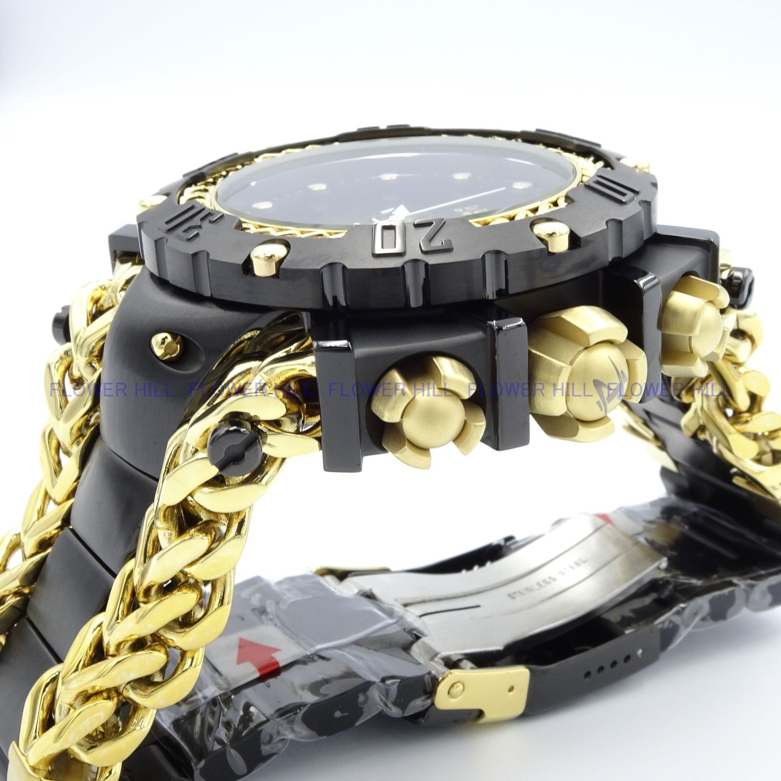 INVICTA ゴールド アナログクォーツ腕時計と付属品付 INVICTA インビクタ 腕時計 メンズ クォーツ クロノグラフ