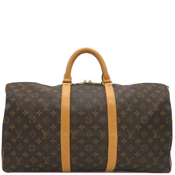 ルイヴィトン LOUIS VUITTON ボストンバッグ キーポル バンドリエール50 モノグラムキャンバス モノグラム ゴールド金具 茶 鍵 パドロック M41416 MB0031