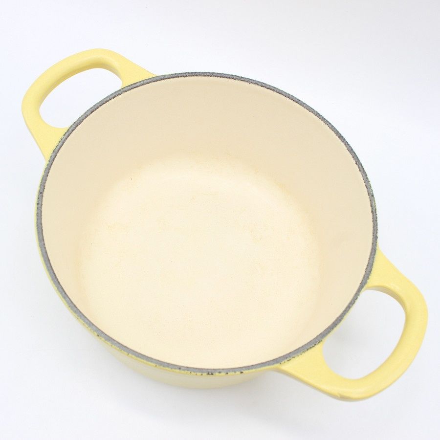 ル・クルーゼ ココット ロンド 14cm ミモザ ホーロー 両手鍋 LE