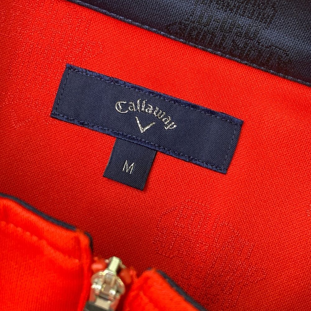 新品　ゴルフウェア　キャロウェイ ブルゾン 袖・ネック着脱可 赤　3L サイズ：M CALLAWAY キャロウェイ ハーフジップ 長袖Tシャツ 総