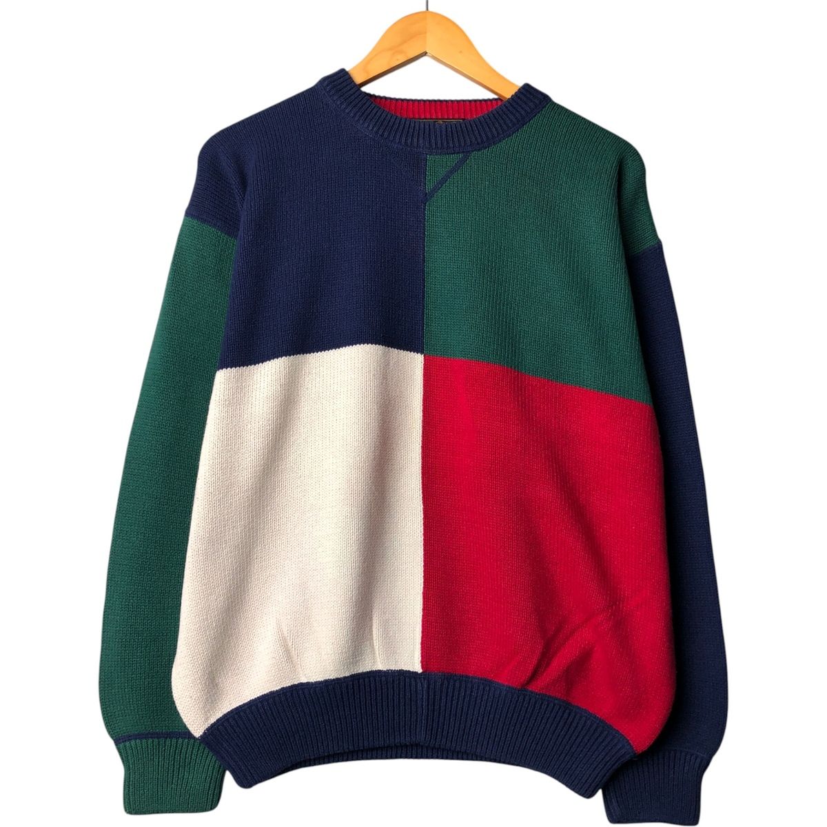 古着 90年代 エディーバウアー Eddie Bauer 総柄 クレイジーパターン コットンニットセーター メンズM相当 ヴィンテージ /eaa410911 古着 90年代 エディーバウアー Eddie Bauer 総柄 クレイジーパターン