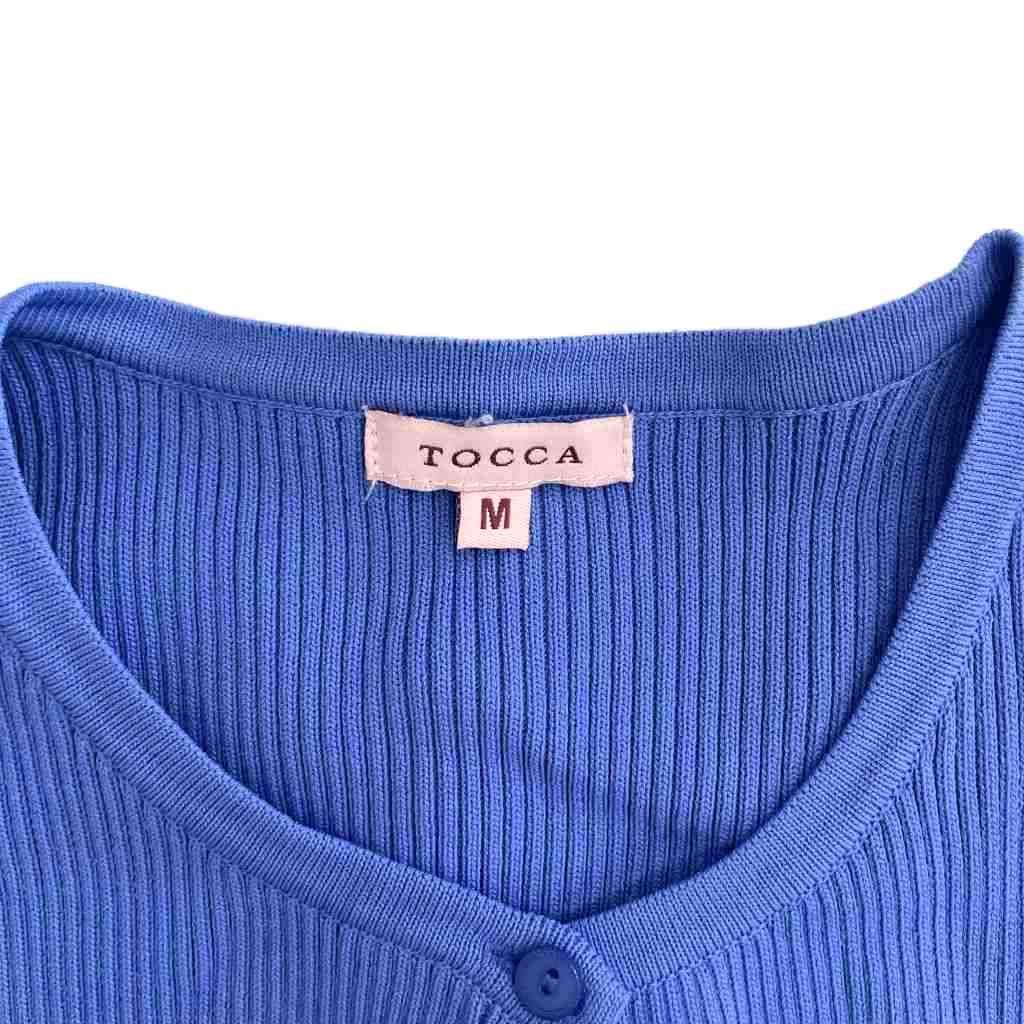 トッカ TOCCA 美品 カーディガン リブニット 半袖 短丈