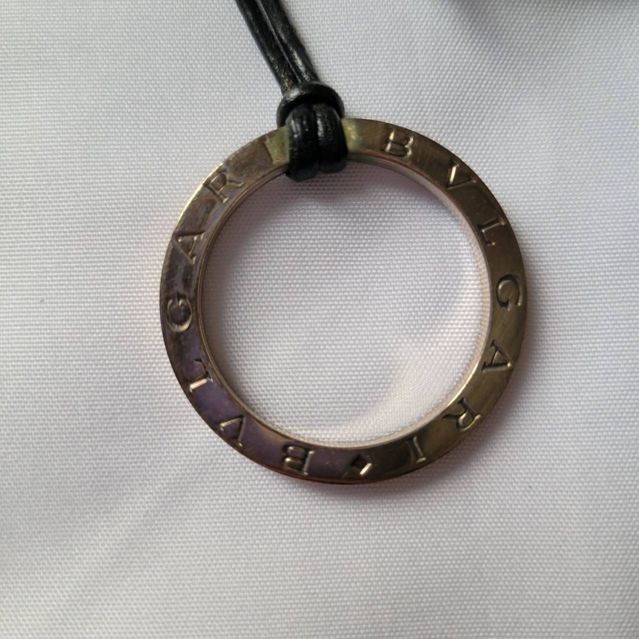 美品 BVLGARI ブルガリ シルバーキーリング　ネックレス チョーカー付き BVLGARI ブルガリ キーリング ネックレス チョーカー シルバー